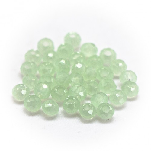 Бусины рондели 2мм, зеленый матовый с переливом